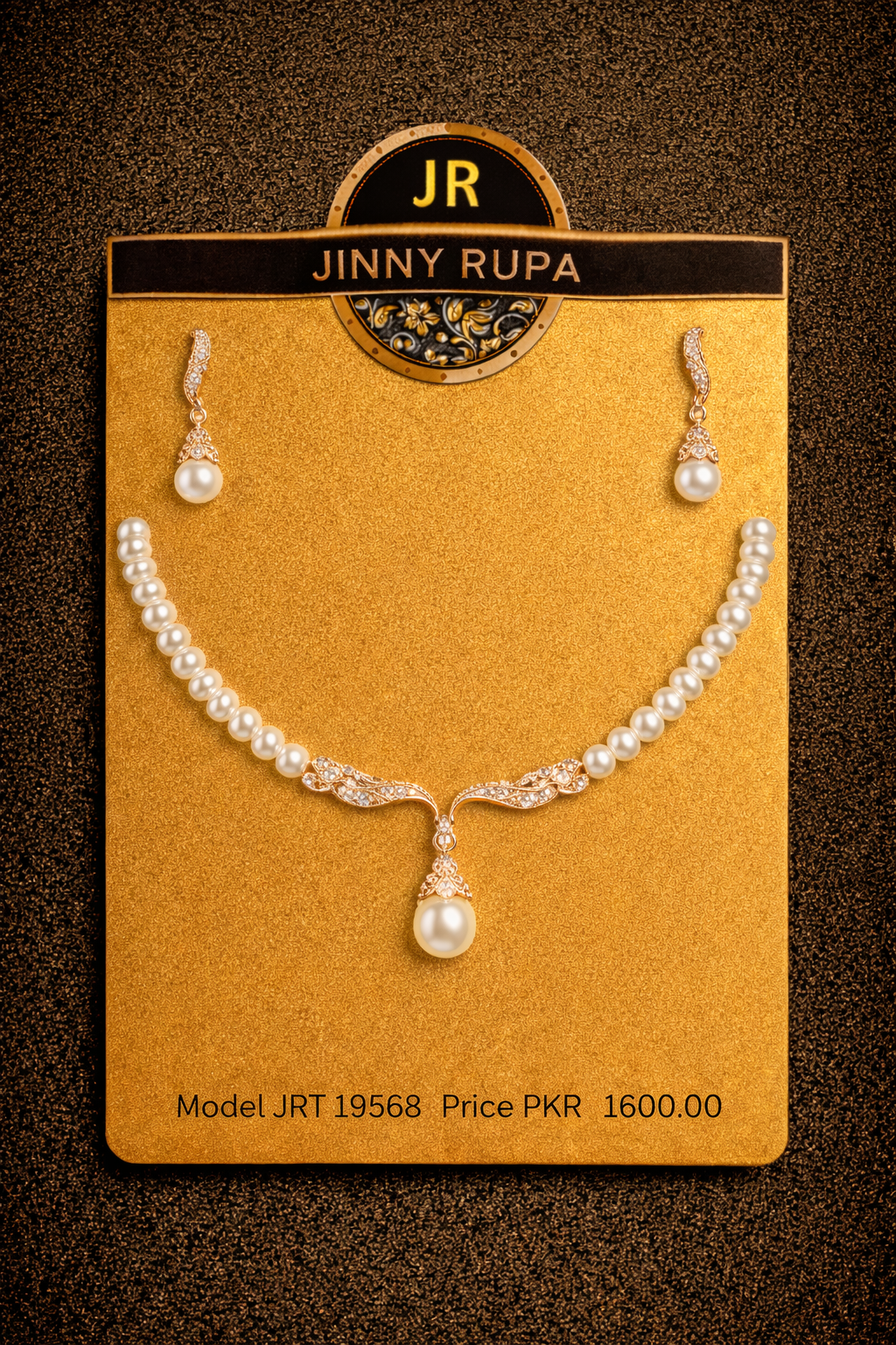 Jinny Rupa Elegant Pearl Necklace Set 19568
