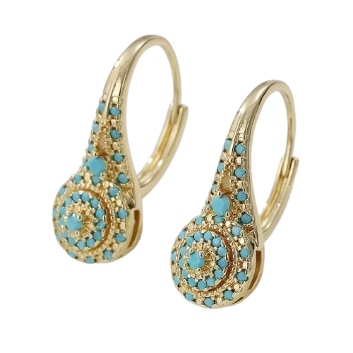 Turquoise Royale Drop Earrings JRT 19573 - Image 5