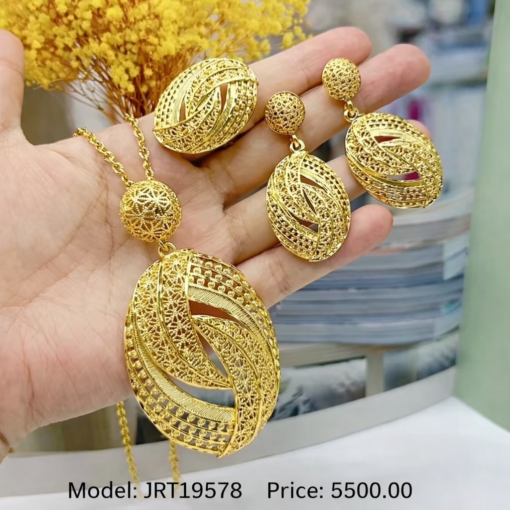 JRT 19578 Jinny Rupa Luxury Gold-Tone Jewelry Set