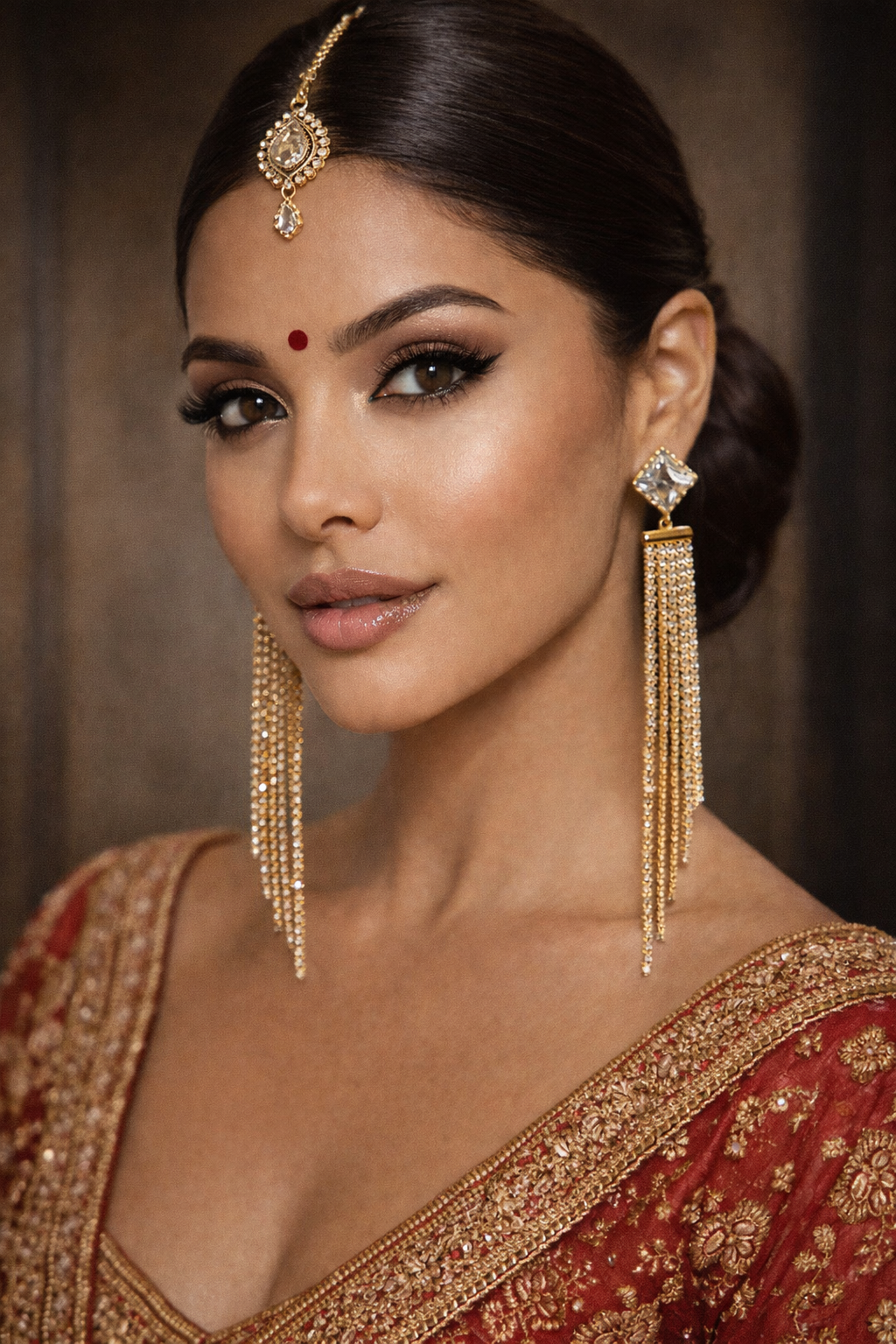 Jinny Rupa 12202 Crystal Tassel Earrings - Image 4