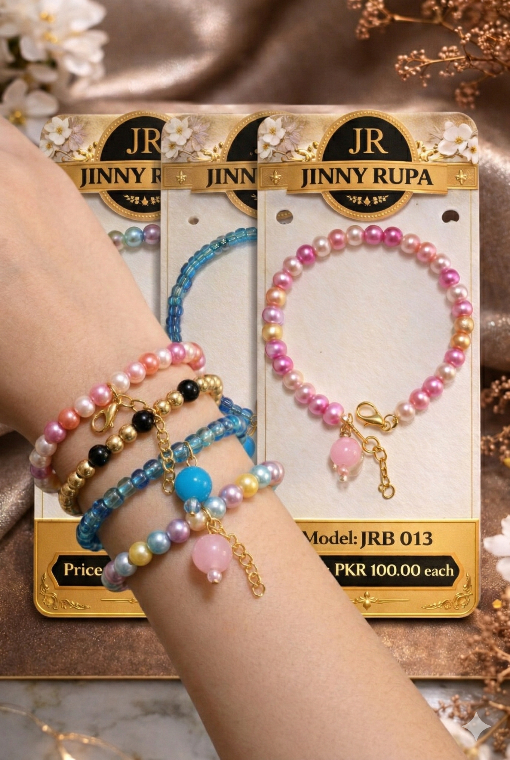 Jinny Rupa Pink Pearl Bracelet
