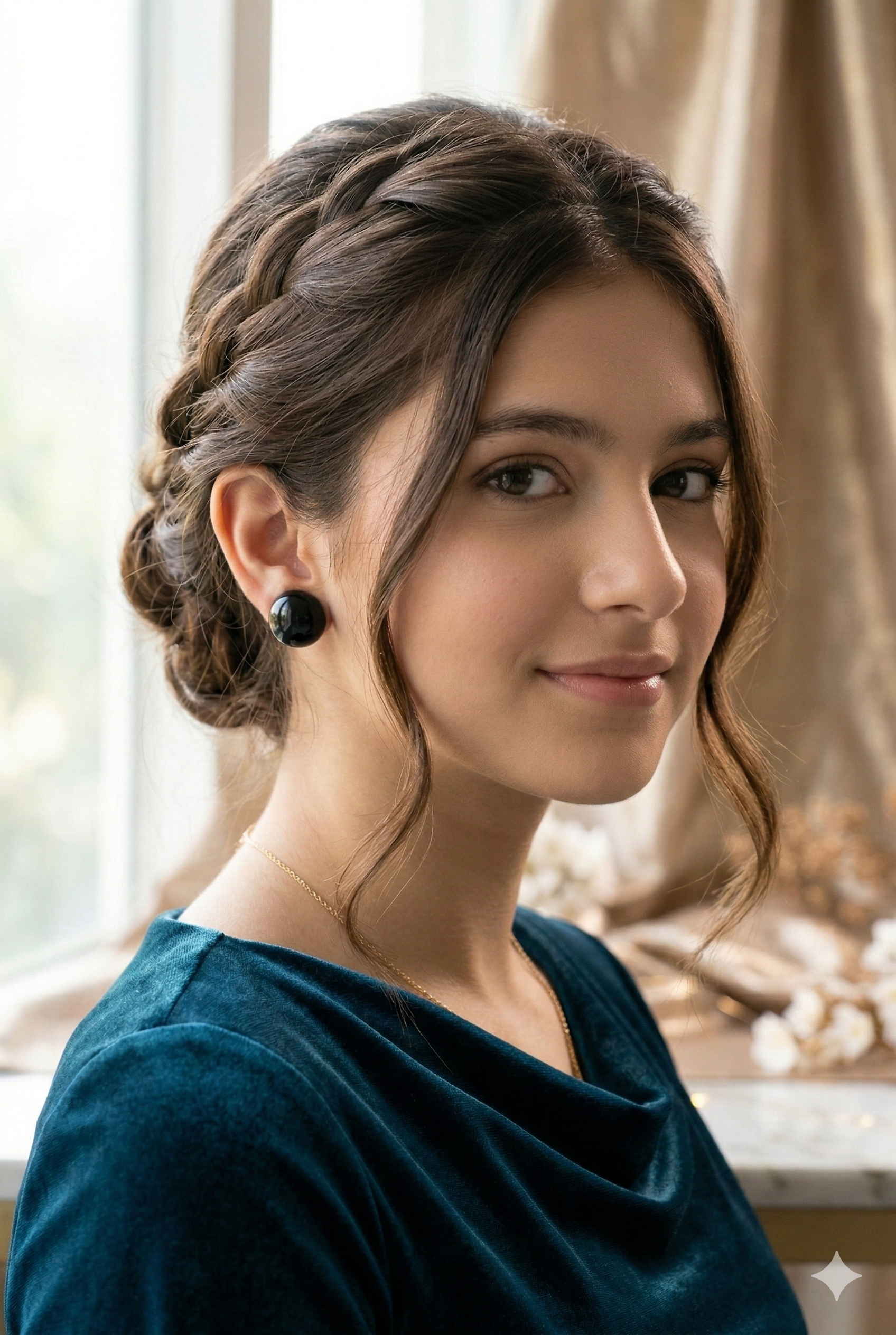 Jinny Rupa Purple Resin Stud Earrings