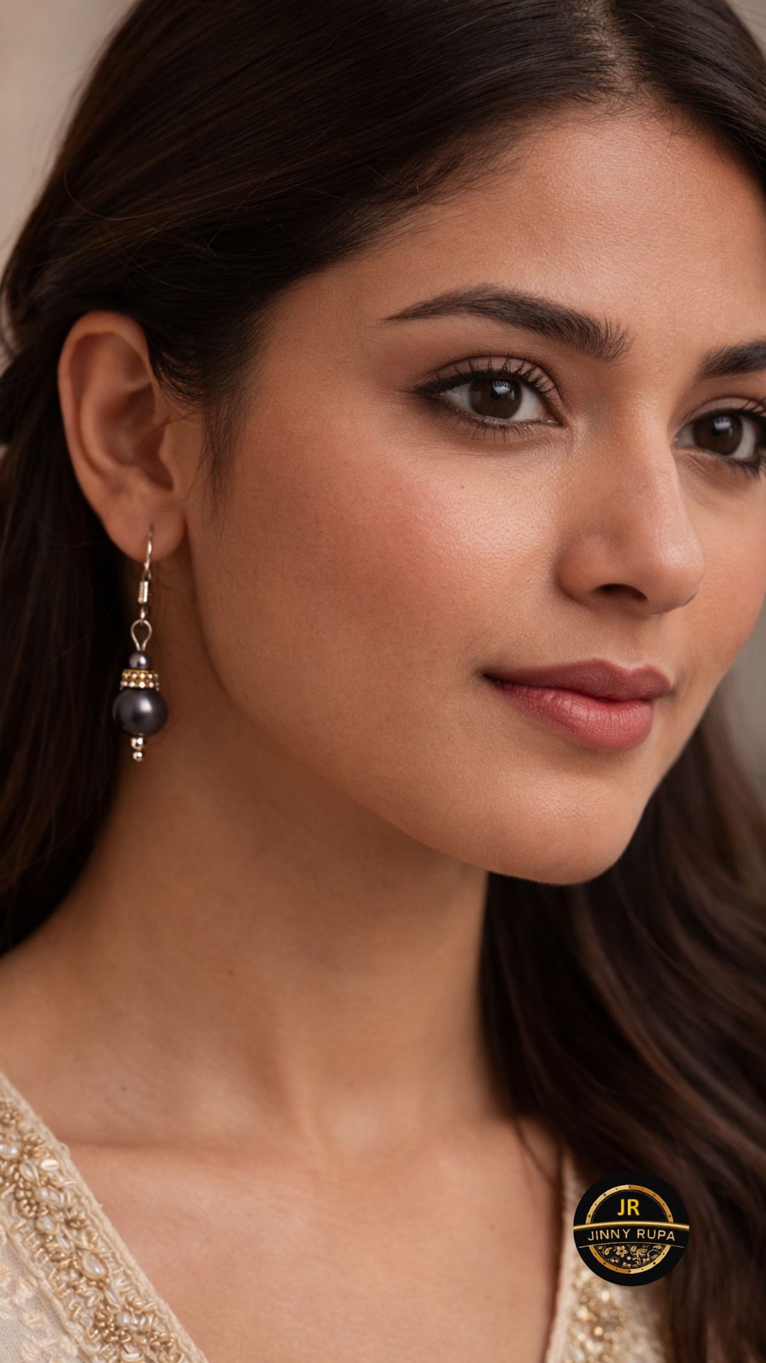 JRE331 Classic Black Bead Drop Earrings