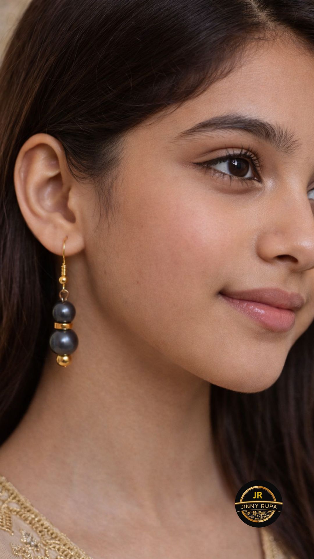 Jinny Rupa Double Pearl Drop Earrings