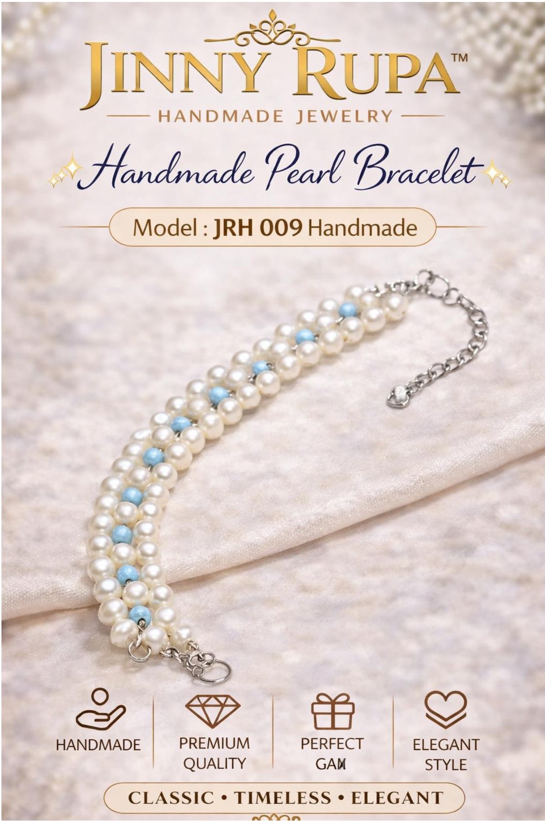Jinny Rupa Handmade Pearl Bracelet