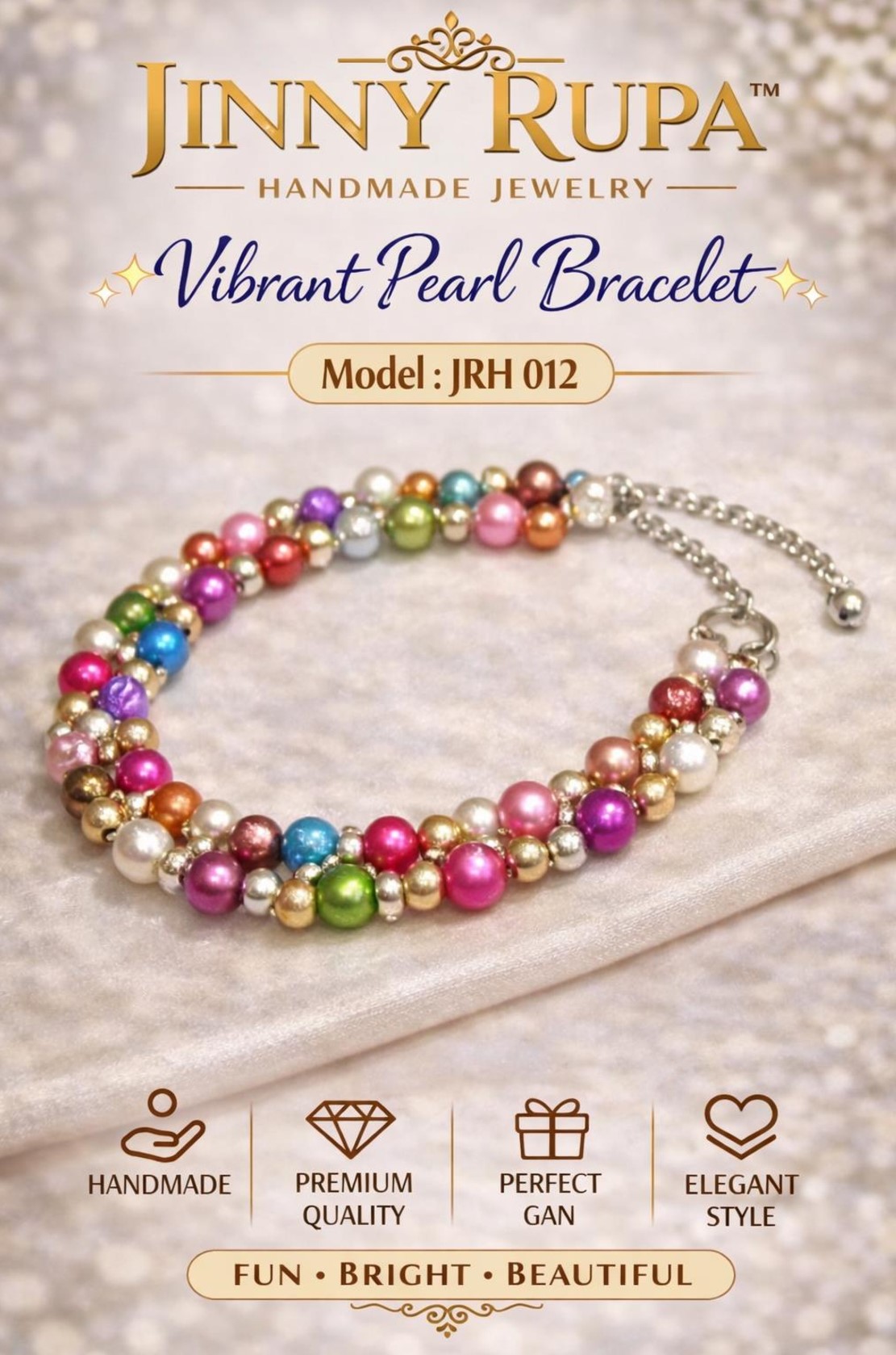 Jinny Rupa Vibrant Pearl Bracelet