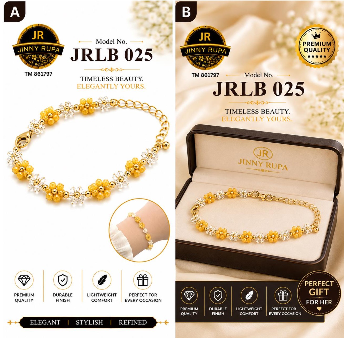 JRLB 025 Handmade Floral Bracelet
