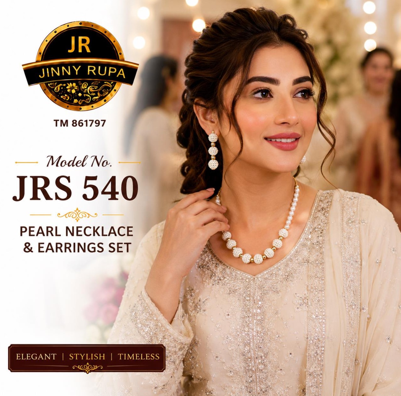 JRS 5401 pearl necklace set