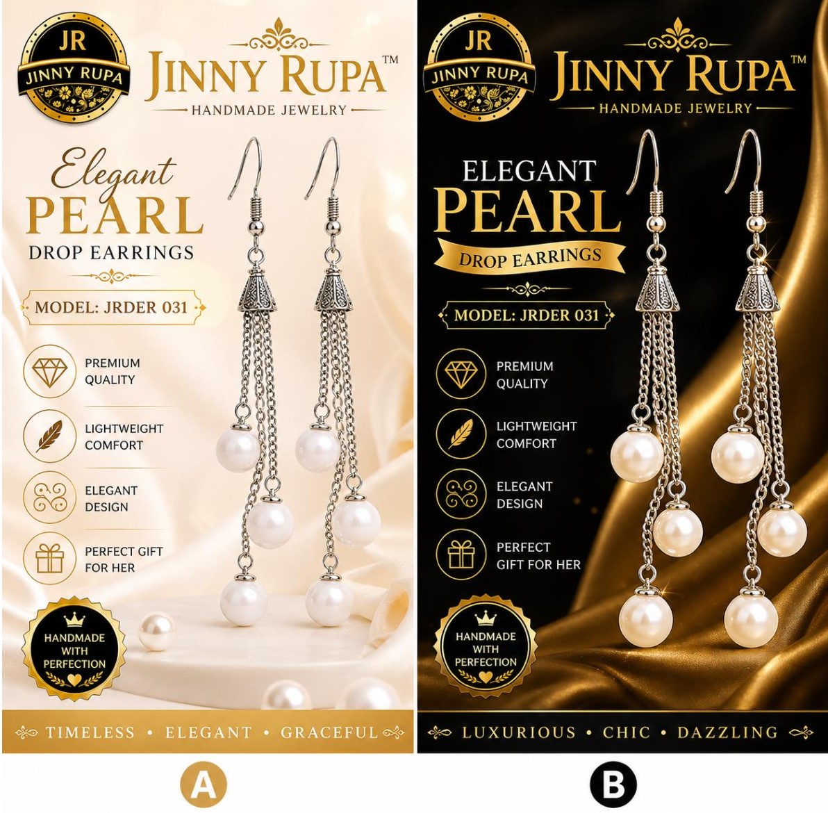 Elegant Pearl Drop Earrings