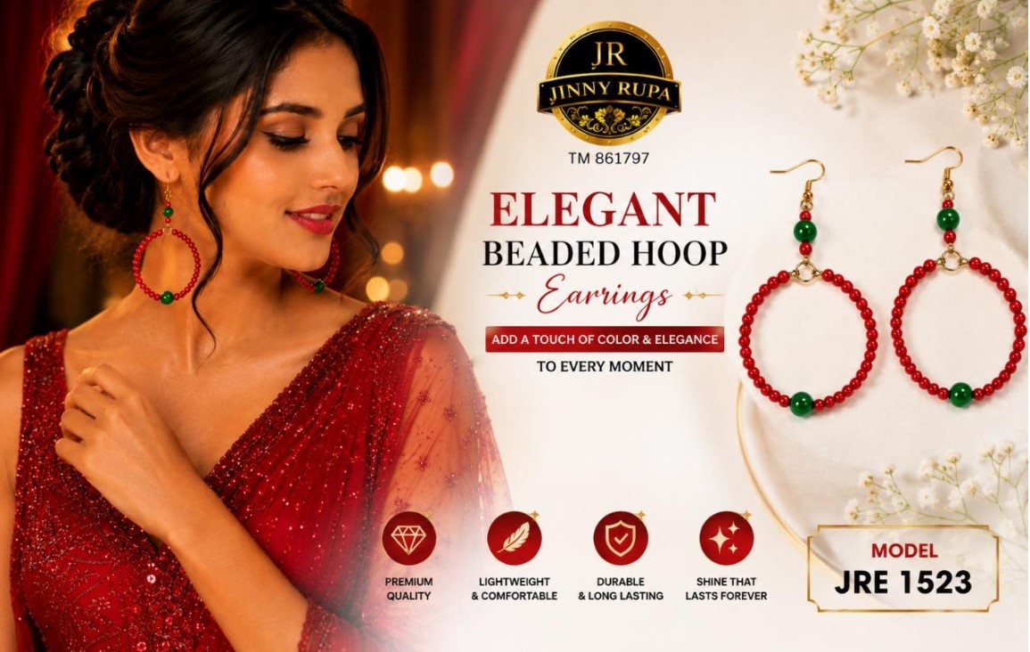 Beaded Hoop Earrings