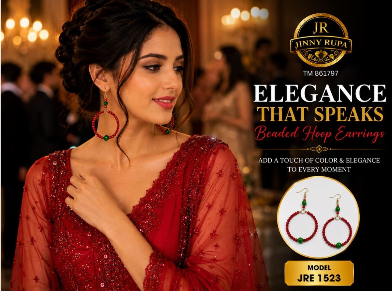 Beaded Hoop Earrings