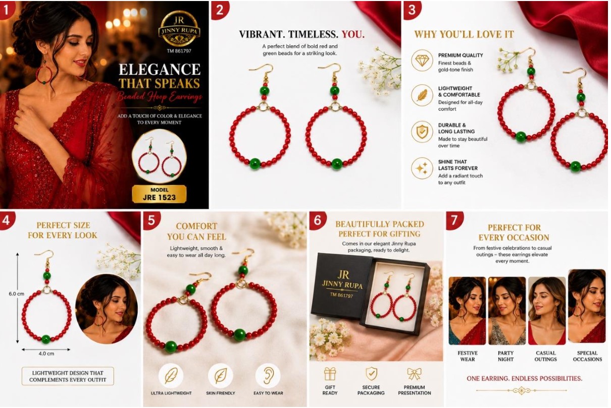 Beaded Hoop Earrings