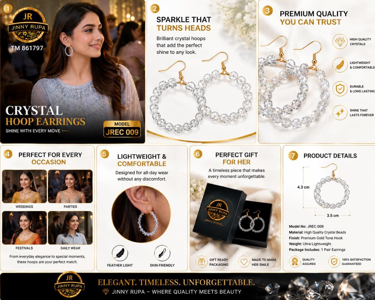 Crystal Hoop Earrings
