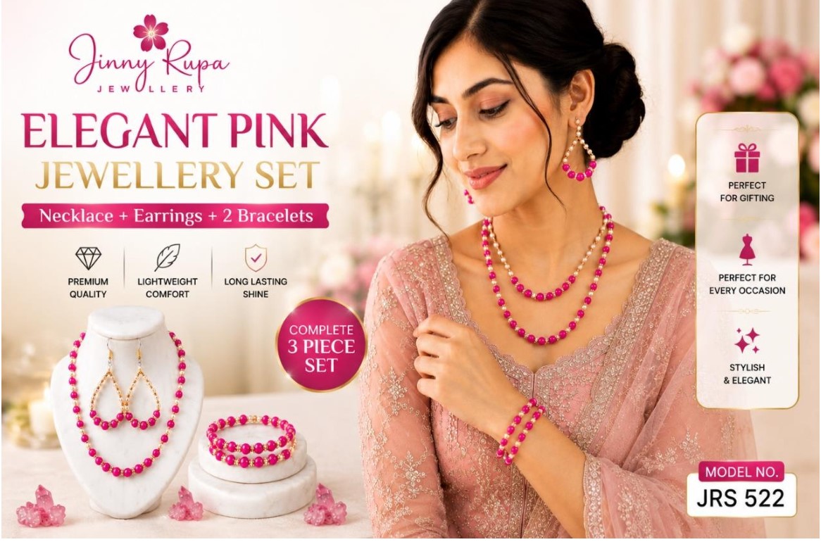 pink jewelry set