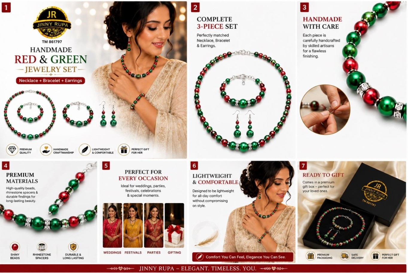 Red & Green Jewelry Set