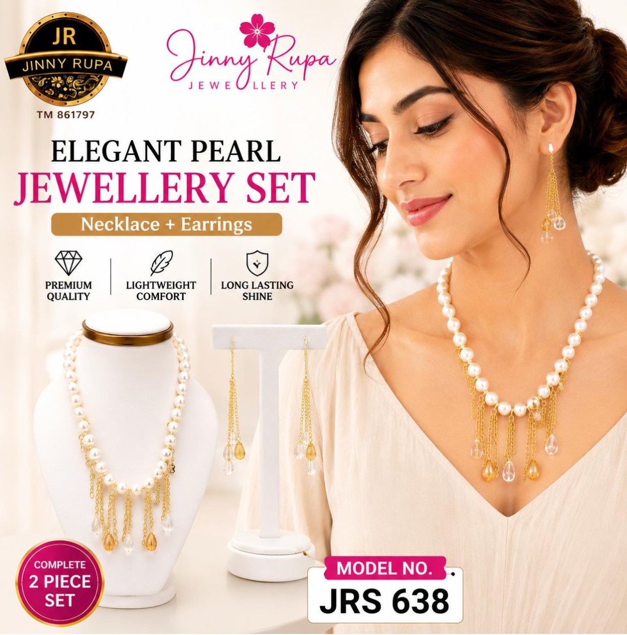 Elegant Pearl Jewelry Set