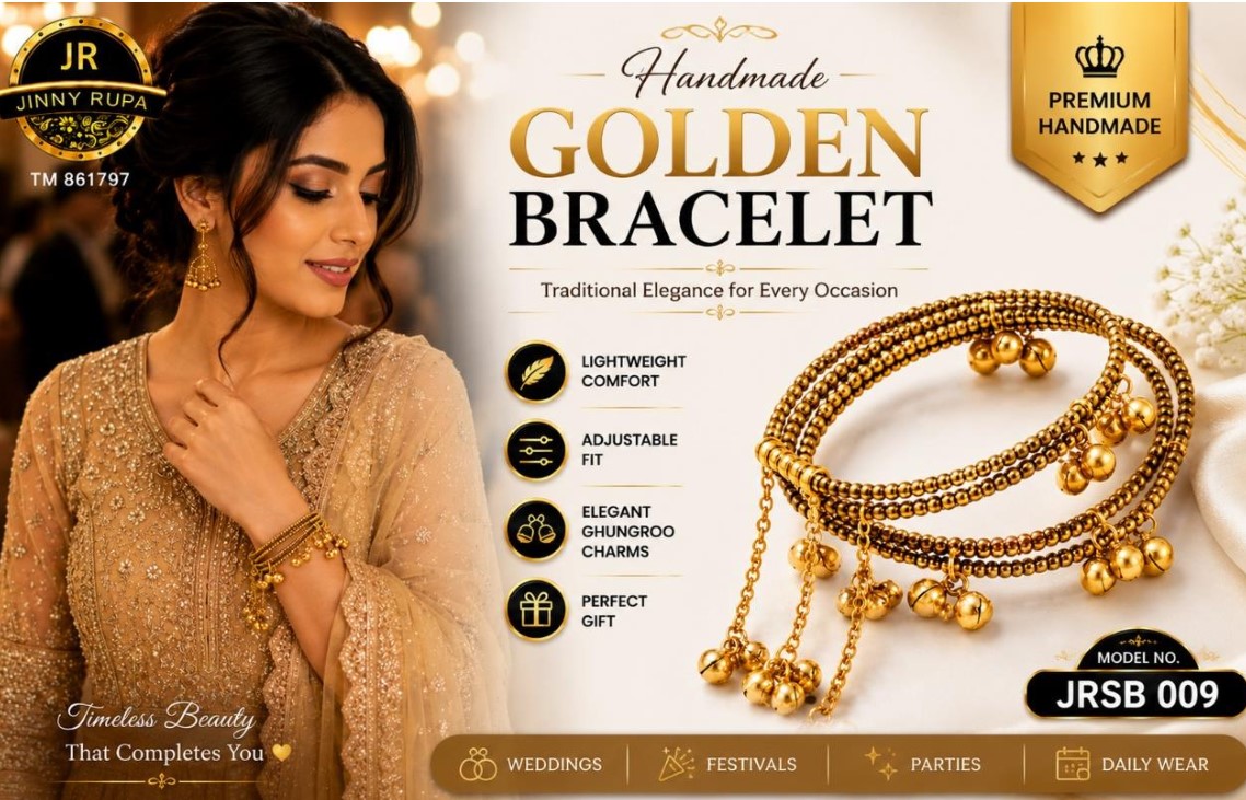Golden Ghungroo Bracelet